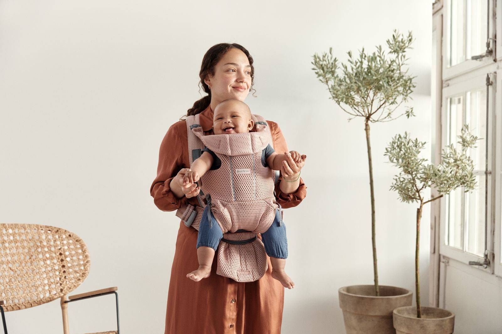 BABYBJORN Nosidełko Harmony 0-15 (Mesh) Dusty Pink