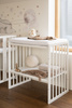 Waldin łóżeczko z materacem 7w1 (prostok), White 