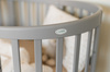 Waldin łóżeczko z materacem 7w1 (owalne), Grey