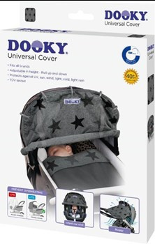 Uniwersalna osłonka do wózka i fotelika Grey Stars