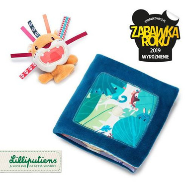 LILLIPUTIENS - Booklet with a mini-puppet multifunctional Lion Jack 9 m +