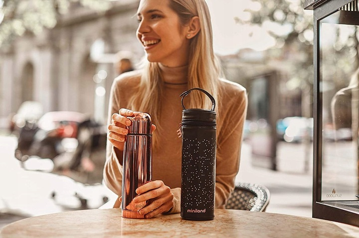 MINILAND TERMOS DLA DZIECKA + BUTELKA 500ML ROSE