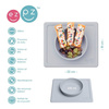 EZPZ - Silicone bowl with 2in1 placemat Mini Bowl pastel gray