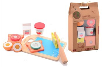 Drewniany zestaw  śniadaniowy