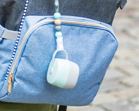 Babyono Pojemnik na smoczek, White & Grey.