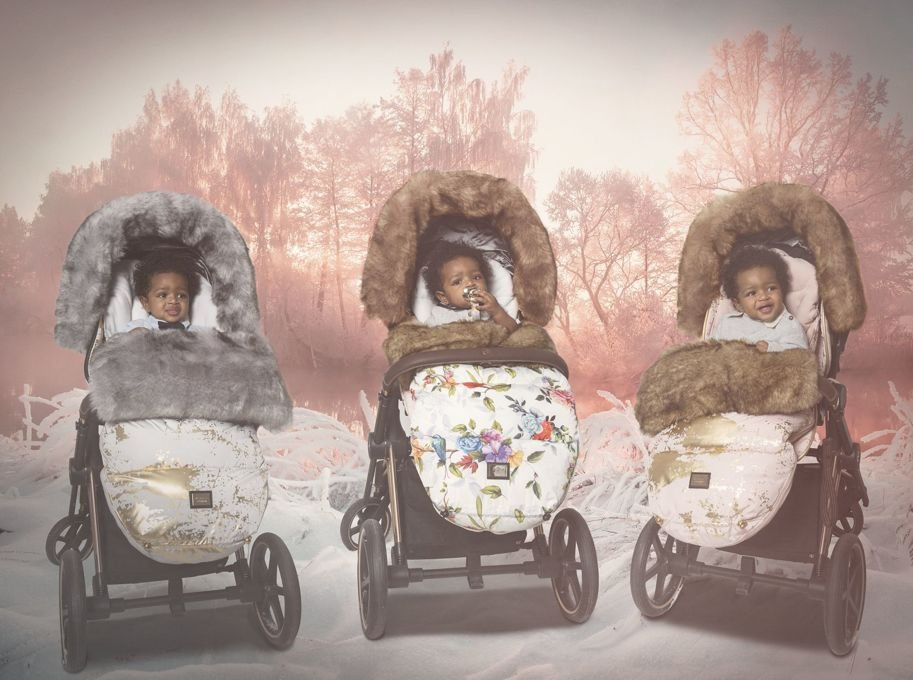 BJALLRA Śpiworek do wózka 3w1, Rose Garden Flowers