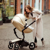 MIMA XARI® | EKSKLUZYWNY WÓZEK 3W1 | GŁĘBOKO-SPACEROWY | + FOTELIK ATON B2 | RAMA 4G BLACK | WKŁADKA DO WÓZKA | GOLD CHAMPAGNE