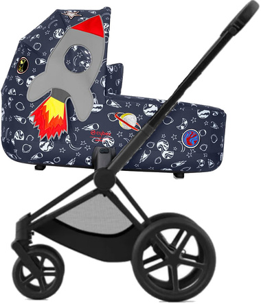 Zestaw 1w1 Cybex Rama Priam 4.0 Matt Black & Gondola Priam 2.0 Space Rocket by Anna K