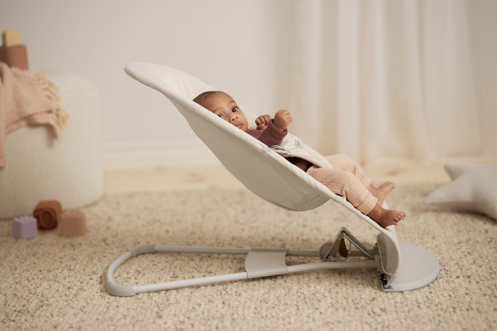 BabyBjorn leżaczek (Woven/Jersey) Tri Jasny Beż