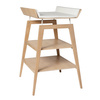 LEANDER LINEA™ CHANGING TABLE W. FOAM CUSHION, OAK