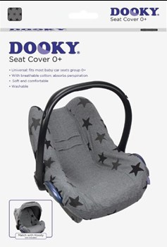 Pokrowiec do fotelika 0-13kg Dooky Grey Stars