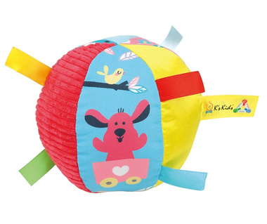 Miękka, grzechocząca piłka edukacyjna