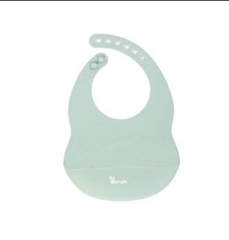 B-Śliniak silikonowy z kieszonką Blue mint