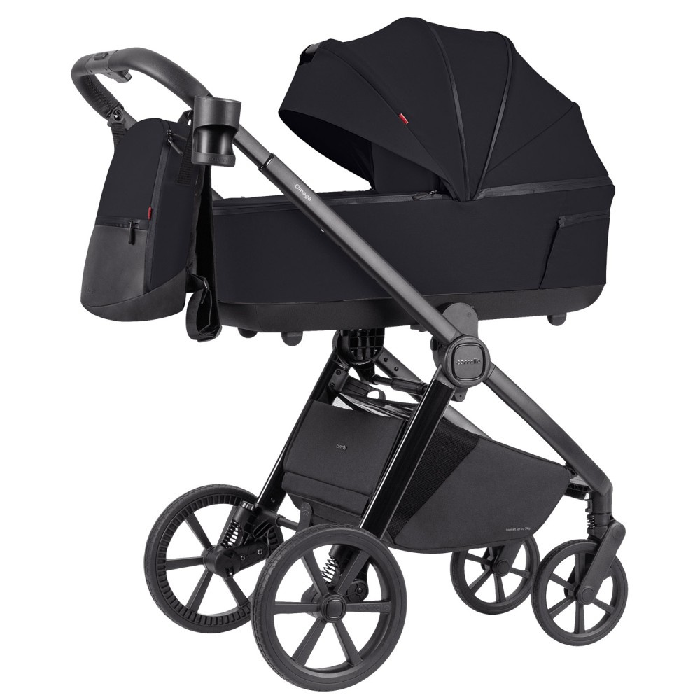 CARRELLO Wózek 2w1 Omega Plus, Cosmo Black