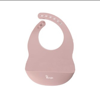 B-Śliniak silikonowy z kieszonką Pink