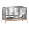 LEANDER - LUNA™ baby cot 0-3 yrs, Grey/Oak + Conversion kit