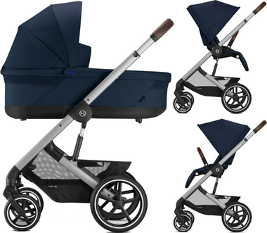 Zestaw 2w1 Cybex Wózek Balios S Lux (Slv) Ocean Blue & Gondola Balios S Lux Ocean Blue