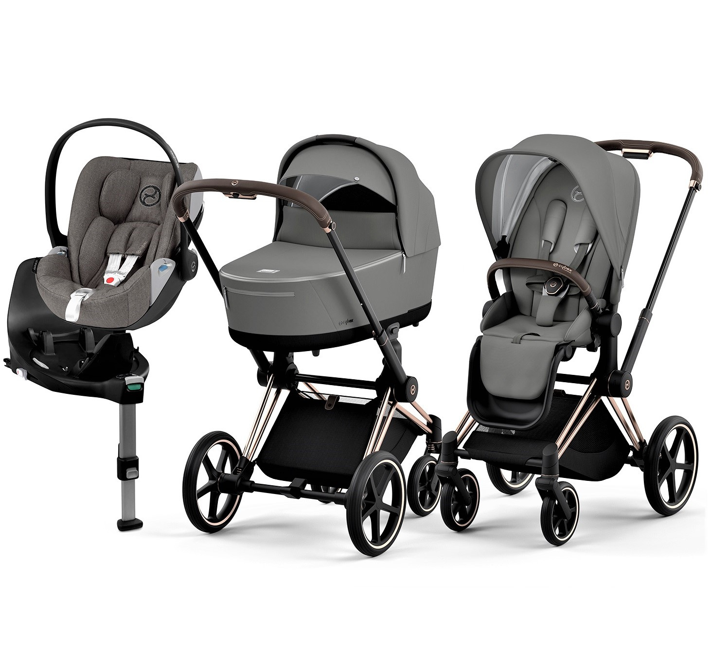 CYBEX PLATINUM | PRIAM 4.0 LUX | NEW GENERATION | WÓZEK WIELOFUNKCYJNY 4W1 | CLOUD Z2 | BAZA BASE Z | MANHATTAN GREY PLUS