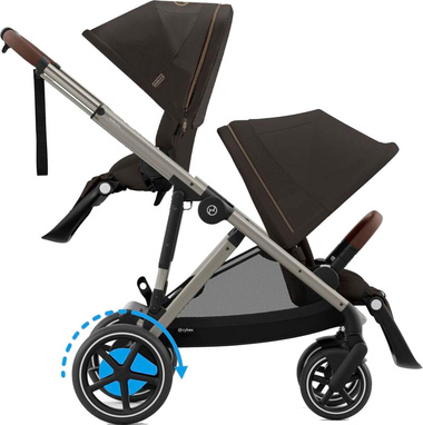 Zestaw 2w1 Cybex Wózek E-Gazelle S (Tpe) Chocolate Brown + Siedzisko (Dodatkowe) Gazelle S Chocolate Brown
