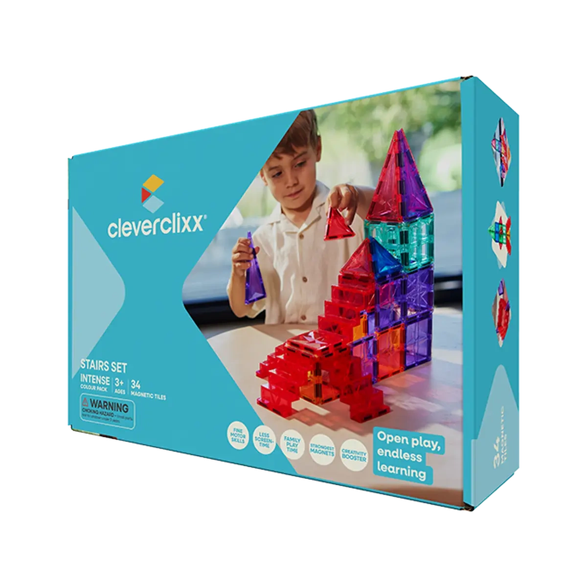 Cleverclixx Klocki magnetyczne Stairs Intense, 34