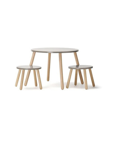 Kid's Concept - Stool and table set -  light brown