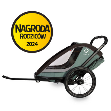 Hamax - Bike trailer for kids COCOON , double - Green/black