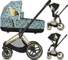 Zestaw 2w1 Cybex Wózek Priam 2.0 (J Scott) Black Gold Wings & Gondola Priam 2.0 (J Scott) Cherubs Blue