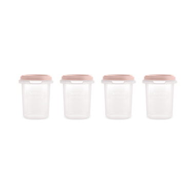 Pojemniki hermetycznie zamykane na żywność Dolce 4x250 ml - cukierkowy