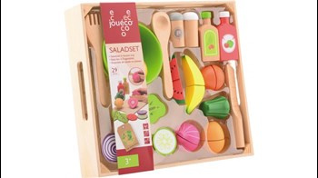 Drewniany zestaw do sałatek