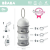 BEABA POJEMNIKI NA MLEKO W PROSZKU 3 SZT. X 90 ML GREY