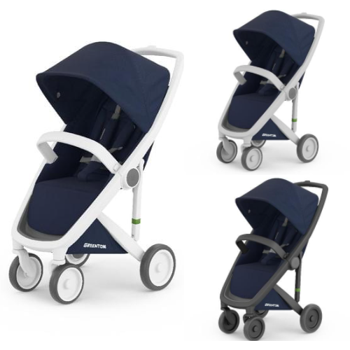 EKOLOGICZNY WÓZEK SPACEROWY GREENTOM CLASSIC (v.2.1) | GRANATOWY | BLUE