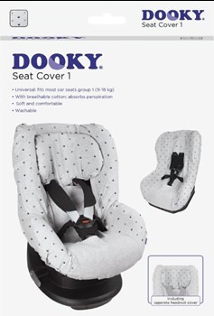 Pokrowiec do fotelika 9-18kg Dooky Light Grey Crow