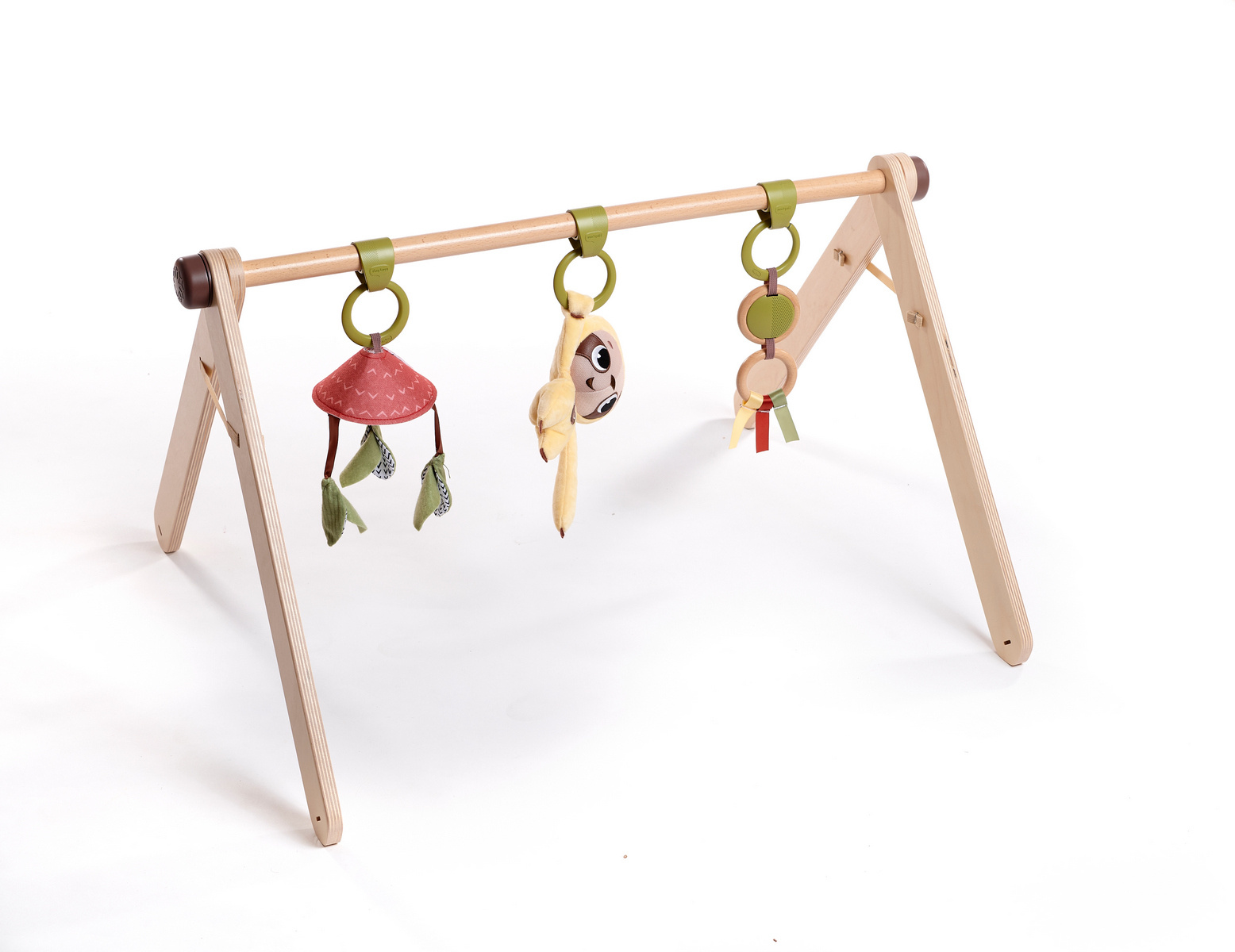 TINY LOVE Mata z drewnianym stojakiem. Boho Chic