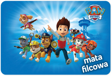 Mata Filcowa 100x150 - Psi Patrol Niebieski