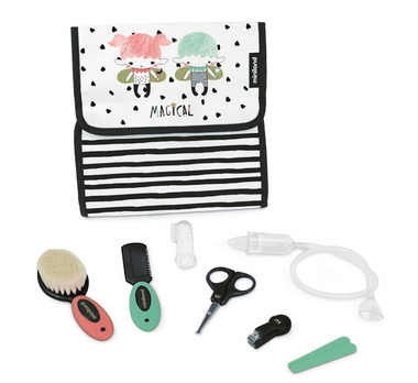 Zestaw do pielęgnacji dziecka (7 produktów) - czarno-biały Magical