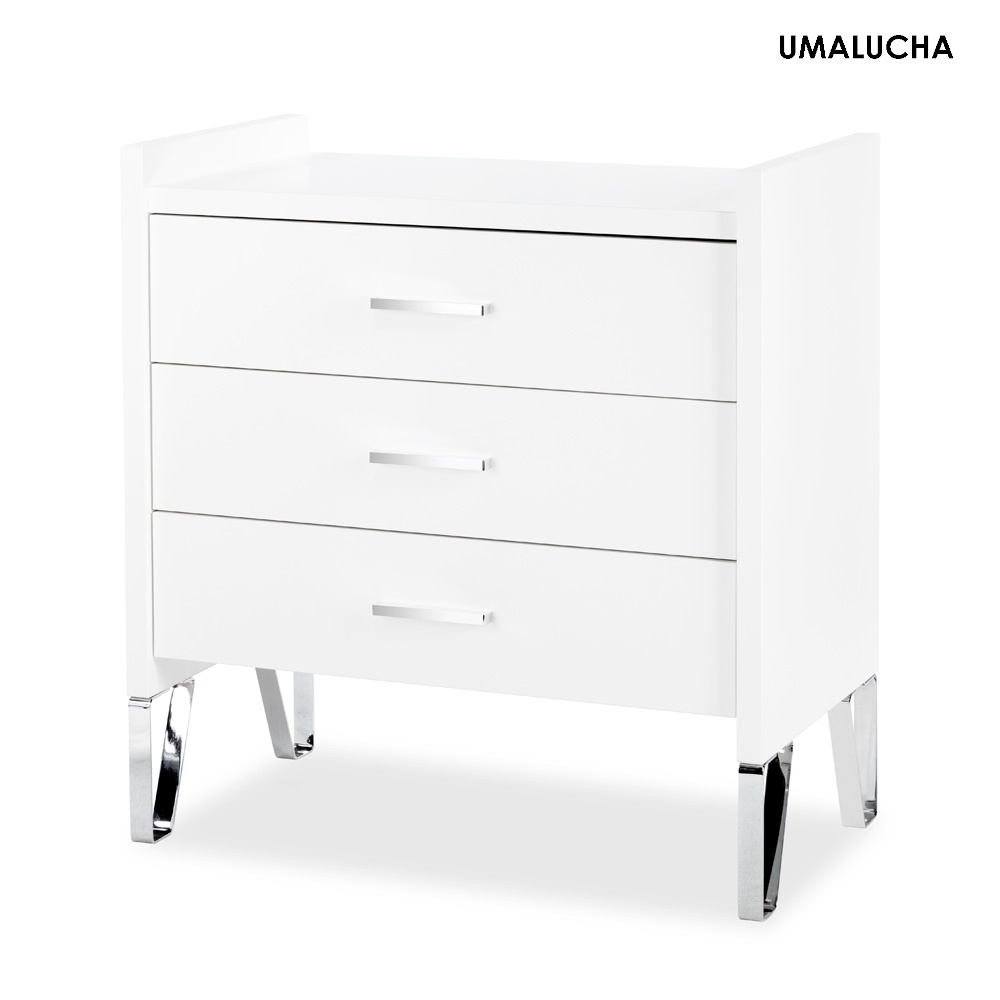 KLUPS LITTLESKY komoda Blanka, Biała Chrome