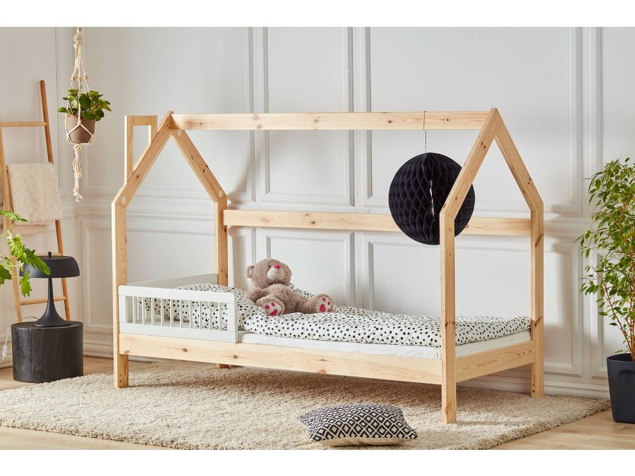 PINIO Łóżeczko drewniane Domek (2/2) 160x70 Sosna