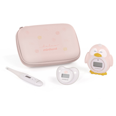 Zestaw 3 termometrów Dolce - termometr flexi, do kąpieli, smoczek - Cukierkowy