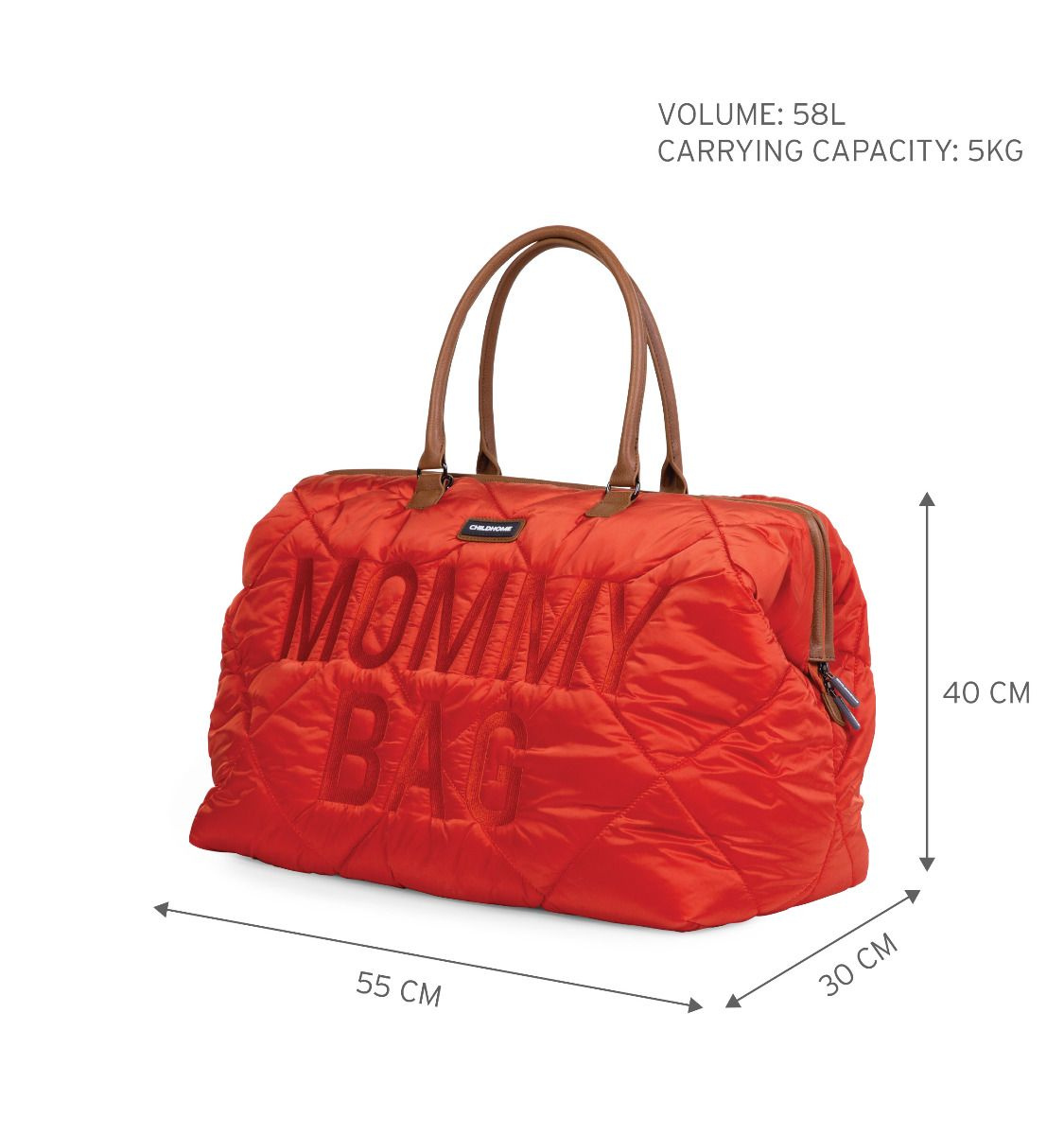 Childhome Mommy Bag Torba, (pikowana) Czerwona