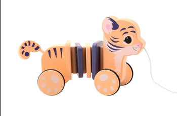 Drewniany Tygrysek na sznurku