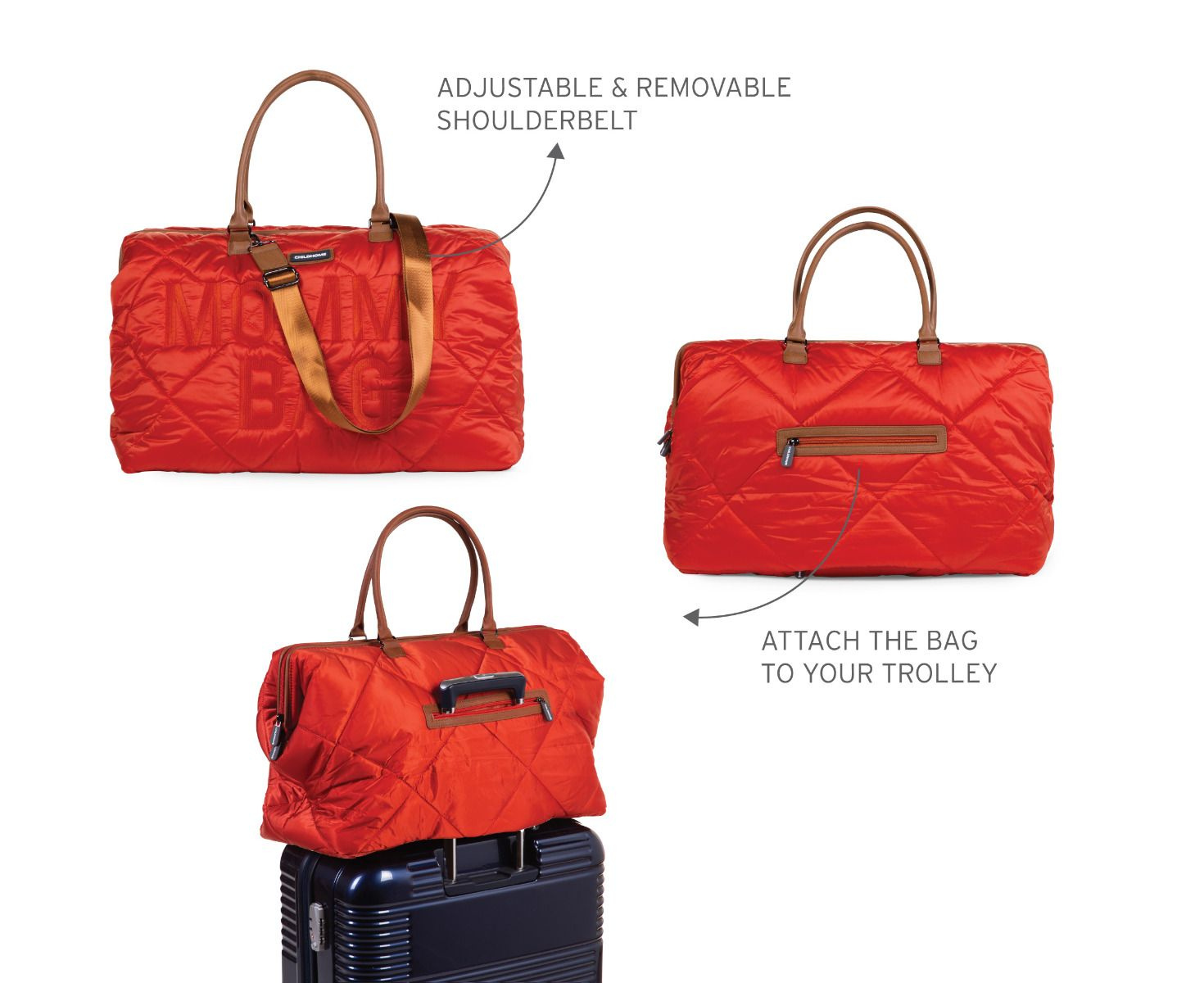 Childhome Mommy Bag Torba, (pikowana) Czerwona