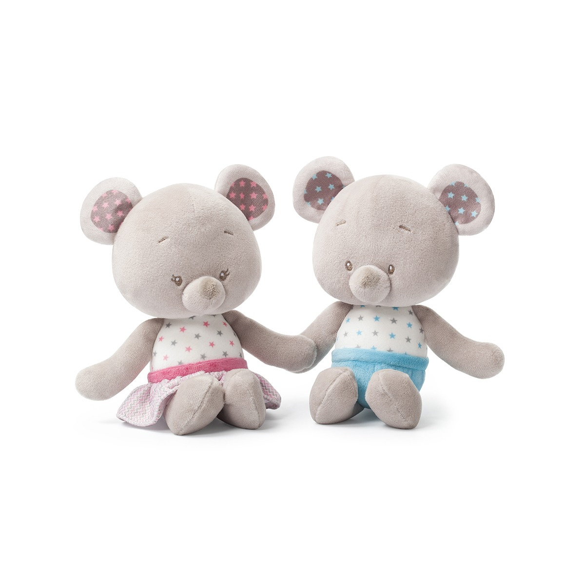 BABYONO PRZYTULANKA DLA NIEMOWLĄT | TONY BEAR BLUE | SUZIE BEAR PINK