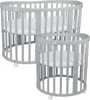 Waldin łóżeczko z materacem 7w1 (owalne), Grey