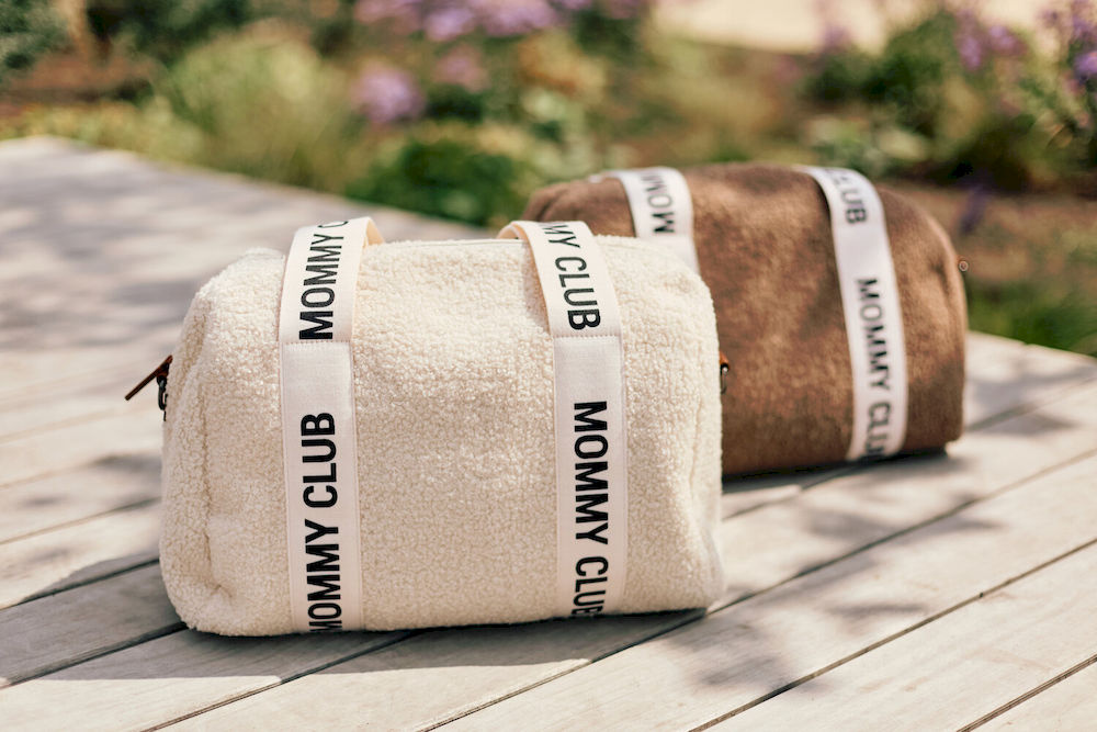 Childhome Torba do wózka Mommy Club Signature Teddy White