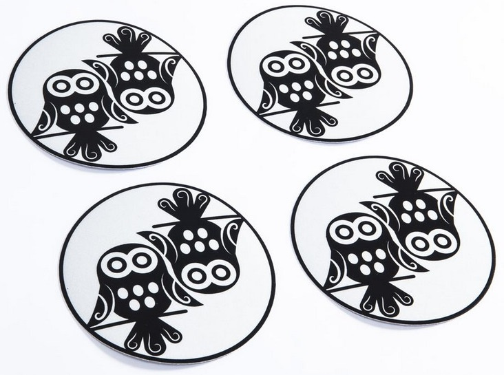 SCOOTCHLITE ODBLASKOWE NAKLEJKI NA KOŁA WÓZKA SOWY