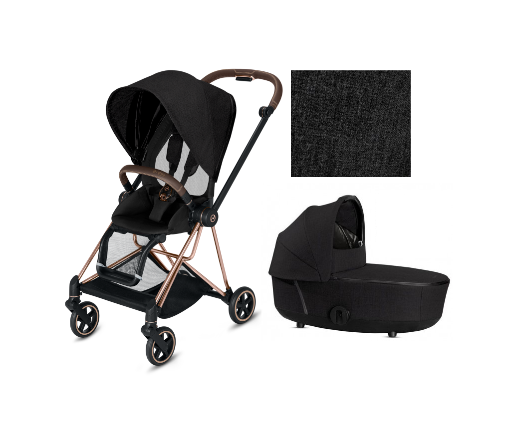 CYBEX MIOS 2.0 LUX EKSKLUZYWNY WOZEK 2W1 TAPICERKA PLUS | GREY | BLACK | BLUE