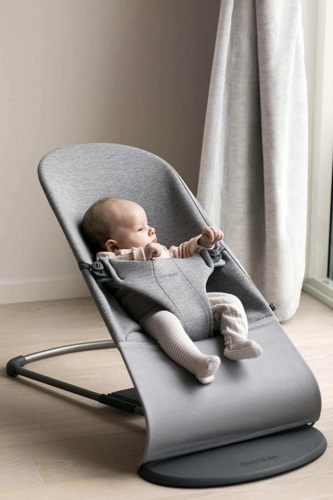 BabyBjorn LEŻACZEK BLISS 3D JERSEY LIGHT GREY61075