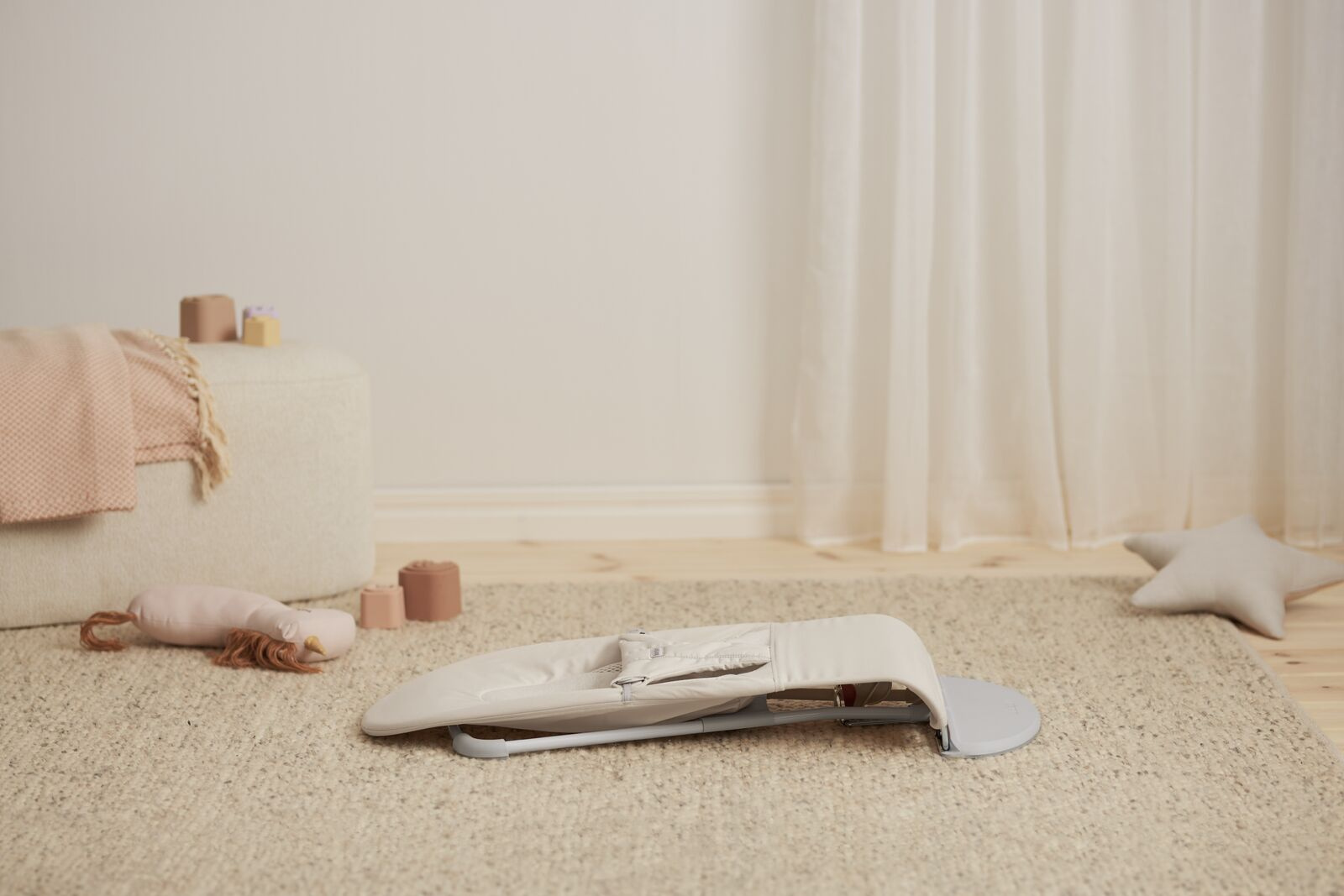 BabyBjorn leżaczek (Woven/Jersey) Tri Jasny Beż