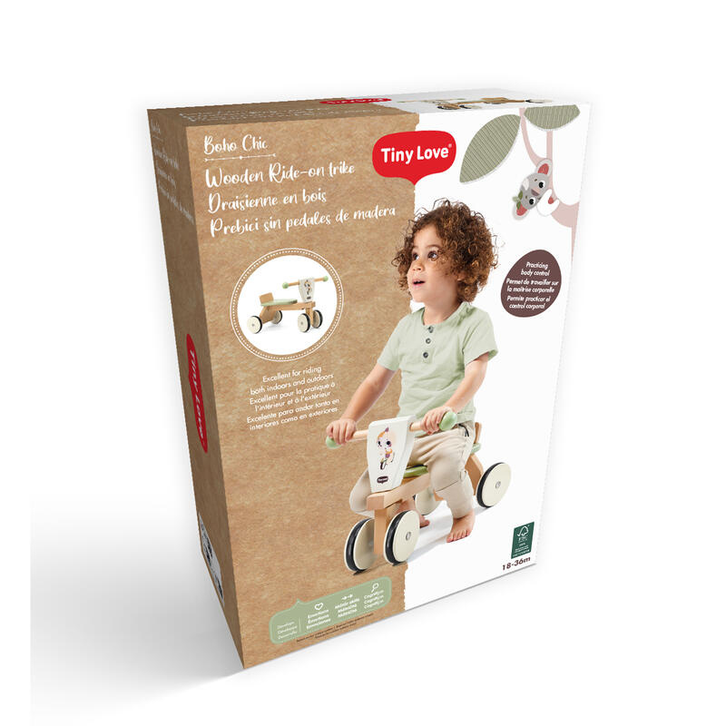 TINY LOVE Rowerek drewniany biegowy, Boho Chic