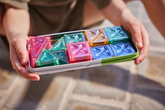 Cleverclixx Klocki magnetyczne Mini Pastel, 28